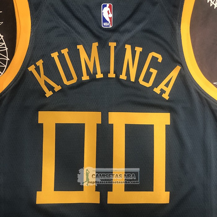 Camiseta Golden State Warriors Jonathan Kuminga NO 00 Ciudad 2018-19 Azul